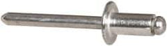 RivetKing - Size 84 Dome Head Aluminum Open End Blind Rivet - Aluminum Mandrel, 0.02" to 1/4" Grip, 1/2" Head Diam, 0.257" to 0.261" Hole Diam, 1/2" Length Under Head, 1/4" Body Diam - Eagle Tool & Supply