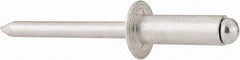 RivetKing - Size 88 Dome Head Aluminum Open End Blind Rivet - Aluminum Mandrel, 0.376" to 1/2" Grip, 1/2" Head Diam, 0.257" to 0.261" Hole Diam, 3/4" Length Under Head, 1/4" Body Diam - Eagle Tool & Supply