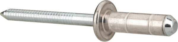 RivetKing - Size 86-88 Dome Head Aluminum Multi Grip Blind Rivet - Steel Mandrel, 1/4" to 3/4" Grip, 0.511" Head Diam, 0.257" to 0.261" Hole Diam, 0.708" Length Under Head, 1/4" Body Diam - Eagle Tool & Supply