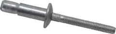 RivetKing - Size 86 Dome Head Aluminum Structural with Locking Stem Blind Rivet - Aluminum Mandrel, 0.08" to 3/8" Grip, 0.525" Head Diam, 0.261" to 0.272" Hole Diam, 0.56" Length Under Head, 1/4" Body Diam - Eagle Tool & Supply