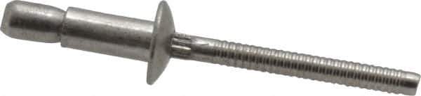 RivetKing - Size 64 Dome Head Stainless Steel Structural with Locking Stem Blind Rivet - Stainless Steel Mandrel, 0.062" to 0.27" Grip, 0.385" Head Diam, 0.194" to 0.204" Hole Diam, 0.415" Length Under Head, 3/16" Body Diam - Eagle Tool & Supply