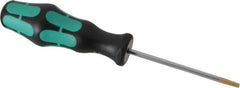 Wera - T15 Torx Driver - 3-5/32" Blade Length, 7" OAL, Ergonomic Handle - Eagle Tool & Supply
