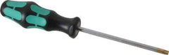 Wera - T30 Torx Driver - 4-17/32" Blade Length, 8-21/32" OAL, Ergonomic Handle - Eagle Tool & Supply