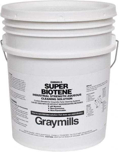 Graymills - 5 Gal Pail Parts Washer Fluid - Water-Based - Eagle Tool & Supply