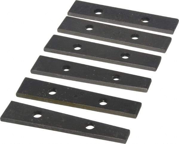 Value Collection - 0.5 to 5° Angle, 3-1/2 Inch Long, Angle Block Set - 5/32 Inch Thick, 55-60 Rc Hardness, 6 Pieces - Eagle Tool & Supply