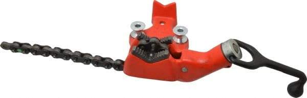 Ridgid - 1/8 to 2-1/2" Pipe Capacity, Manual Chain Vise - Bolt Down, Cast Iron, Model Number BC210 - Eagle Tool & Supply