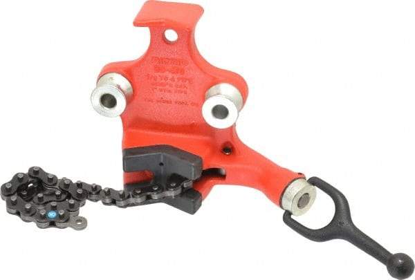 Ridgid - 1/2 to 4-1/2" Pipe Capacity, Manual Chain Vise - Bolt Down, Cast Iron, Model Number BC410P - Eagle Tool & Supply