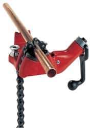 Ridgid - 1/4 to 6" Pipe Capacity, Manual Chain Vise - Bolt Down, Cast Iron, Model Number BC610 - Eagle Tool & Supply