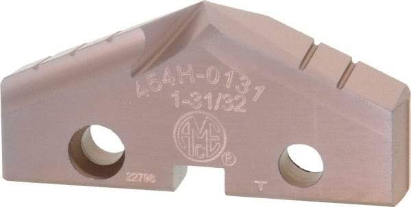 Allied Machine and Engineering - 1-31/32" Diam x 5/16" Thick, Seat Code 4, 132° Included Angle Spade Drill Insert - AM200 Coated, Cobalt, Grade Super Cobalt, Series GEN2 T-A - Eagle Tool & Supply