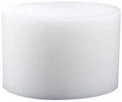 Made in USA - 2 Inch Diameter, 2 Inch Thick, Plastic Disc - White, PTFE Virgin - Eagle Tool & Supply