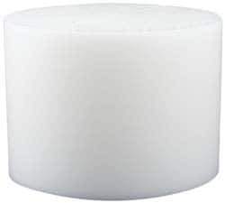 Made in USA - 6 Inch Diameter, 1 Inch Thick, Plastic Disc - White, PTFE Virgin - Eagle Tool & Supply