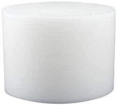 Made in USA - 6 Inch Diameter, 2 Inch Thick, Plastic Disc - White, PTFE Virgin - Eagle Tool & Supply