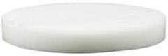 Made in USA - 4 Inch Diameter, 1/2 Inch Thick, Plastic Disc - White, PTFE Virgin - Eagle Tool & Supply