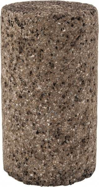 Norton - Type 18, 1-1/2" Max Diam, 2-1/2" Head Thickness, 20 Grit Square Tip Plug - Aluminum Oxide/Zirconia Alumina Blend, Very Coarse Grade, 3/8-24 Shank Thread - Eagle Tool & Supply