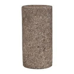 Norton - Type 18, 1-1/2" Max Diam, 3" Head Thickness, 20 Grit Square Tip Plug - Zirconia Alumina, Very Coarse Grade, 5/8-11 Shank Thread - Eagle Tool & Supply