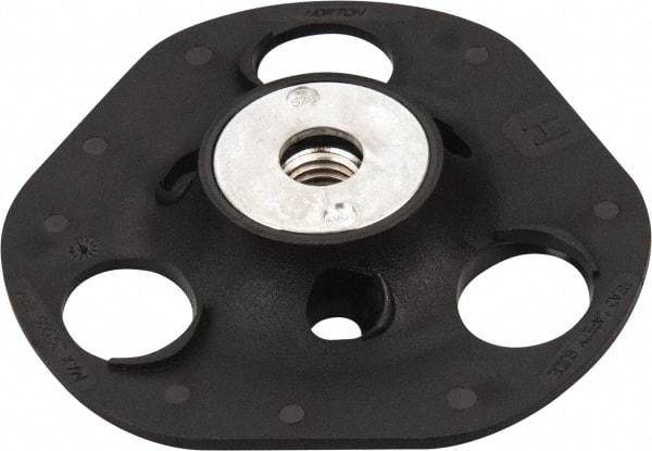 Norton - 5" Diam Locking Nut Disc Backing Pad - Medium Density, 13,000 RPM, Speed-Lok Compatible - Eagle Tool & Supply