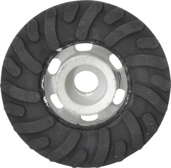 Norton - 4" Diam Locking Nut Disc Backing Pad - Medium Density, 12,000 RPM - Eagle Tool & Supply
