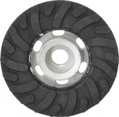 Norton - 4" Diam Locking Nut Disc Backing Pad - Medium Density, 12,000 RPM - Eagle Tool & Supply