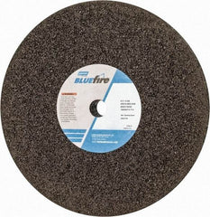Norton - 8" Diam x 5/8" Hole x 1" Thick, Q Hardness, 16 Grit Surface Grinding Wheel - Zirconia Alumina, Type 1, Very Coarse Grade, 6,000 Max RPM, No Recess - Eagle Tool & Supply