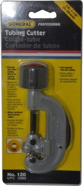 General - 1/8" to 1-1/8" Pipe Capacity, Tube Cutter - Cuts Copper - Eagle Tool & Supply