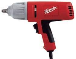 Milwaukee Tool - 1/2 Inch Drive, 300 Ft./Lbs. Torque, Pistol Grip Handle, 1,800 RPM, Impact Wrench - 7 Amps, 120 Volts - Eagle Tool & Supply