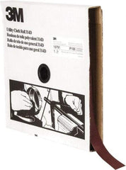 3M - 1" x 50 Yd 100 Grit Aluminum Oxide Cloth Roll - Fine Grade, J Weighted Backing - Eagle Tool & Supply