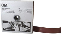 3M - 1-1/2" x 50 Yd 220 Grit Aluminum Oxide Cloth Roll - Very Fine Grade, J Weighted Backing - Eagle Tool & Supply