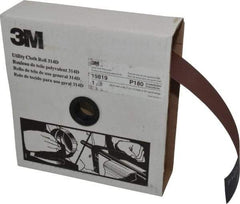 3M - 2" x 50 Yd 180 Grit Aluminum Oxide Cloth Roll - Very Fine Grade, J Weighted Backing - Eagle Tool & Supply