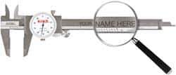 SPI - 0" to 6" Range, 0.001" Graduation, 0.1" per Revolution, Dial Caliper - White Face, 1.5748" Jaw Length - Eagle Tool & Supply
