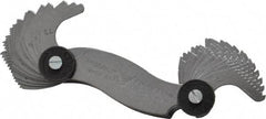 PEC Tools - 28 Leaf, 4 to 80 TPI Range, Steel Screw Pitch Gage - 60° Thread Angle - Eagle Tool & Supply