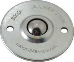 SKF - Round, Carbon Steel Ball Transfer - 10mm Mount Height, 55 Lb. Capacity - Eagle Tool & Supply