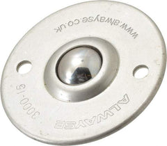 SKF - Round, Stainless Steel Ball Transfer - 10mm Mount Height, 55 Lb. Capacity - Eagle Tool & Supply