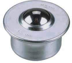 SKF - Round, Stainless Steel Ball Transfer - 9.8mm Mount Height, 198 Lb. Capacity - Eagle Tool & Supply