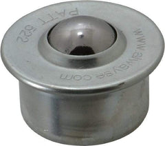 SKF - Round, Carbon Steel Ball Transfer - 9.8mm Mount Height, 265 Lb. Capacity - Eagle Tool & Supply
