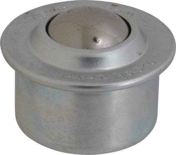 SKF - Round, Carbon Steel Ball Transfer - 19mm Mount Height, 1,210 Lb. Capacity - Eagle Tool & Supply