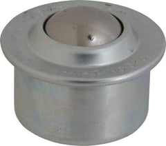 SKF - Round, Carbon Steel Ball Transfer - 19mm Mount Height, 1,210 Lb. Capacity - Eagle Tool & Supply