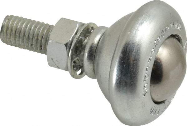 SKF - Round, Carbon Steel Ball Transfer - 24.6mm Mount Height, 55 Lb. Capacity - Eagle Tool & Supply