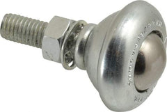 SKF - Round, Carbon Steel Ball Transfer - 24.6mm Mount Height, 55 Lb. Capacity - Eagle Tool & Supply