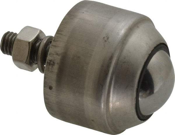 SKF - Round, Stainless Steel Ball Transfer - 35.8mm Mount Height, 110 Lb. Capacity - Eagle Tool & Supply