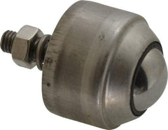 SKF - Round, Stainless Steel Ball Transfer - 35.8mm Mount Height, 110 Lb. Capacity - Eagle Tool & Supply