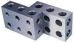 Suburban Tool - 0.0001 Squareness Per Inch, Hardened Steel, 1-2-3 Block with 11 Hole Setup Block - 5/16 - 18 Inch Tapped Hole Size, Sold As Matched Pair - Eagle Tool & Supply