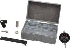 Mitutoyo - 9 Piece, 0" to 0.06" Measuring Range, 40mm Dial Diam, 0-15-0 Dial Reading, Black Dial Test Indicator Kit - 0.0005" Accuracy, 0.78" Contact Point Length, 0.039, 0.079 & 0.118" Ball Diam, 0.0005" Dial Graduation - Eagle Tool & Supply