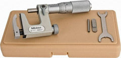 Mitutoyo - 0 to 1 Inch, Carbide Face, Mechanical Multi Anvil Micrometer - 0.0001 Inch Graduation, 0.0002 Inch Accuracy - Eagle Tool & Supply