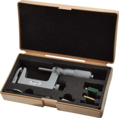Mitutoyo - 1 to 2 Inch, Carbide Face, Mechanical Multi Anvil Micrometer - 0.0001 Inch Graduation, 0.0002 Inch Accuracy - Eagle Tool & Supply