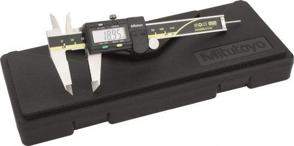 Mitutoyo - 0 to 100mm Range, 0.01mm Resolution, Electronic Caliper - Stainless Steel with 40mm Stainless Steel Jaws, 0.03mm Accuracy, SPC Output - Eagle Tool & Supply