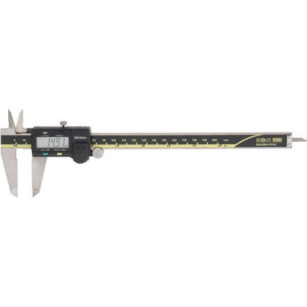 Mitutoyo - 0 to 200mm Range, 0.01mm Resolution, Electronic Caliper - Stainless Steel with 50mm Stainless Steel Jaws, 0.03mm Accuracy, SPC Output - Eagle Tool & Supply