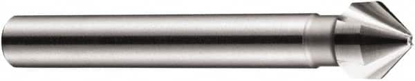 DORMER - 6mm Shank Diam, 3 Flute 90° High Speed Steel Countersink - Eagle Tool & Supply