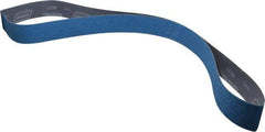 Norton - 2" Wide x 72" OAL, 60 Grit, Zirconia Alumina Abrasive Belt - Zirconia Alumina, Medium, Coated, Y Weighted Cloth Backing, Dry, Series R821 - Eagle Tool & Supply