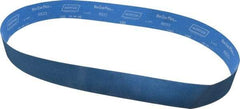 Norton - 2-1/2" Wide x 60" OAL, 120 Grit, Zirconia Alumina Abrasive Belt - Zirconia Alumina, Fine, Coated, X Weighted Cloth Backing, Series R823 - Eagle Tool & Supply