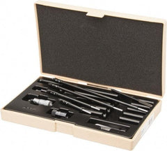 Mitutoyo - 2 to 12", Mechanical Inside Micrometer - 0.001" Graduation, 0.00024+" (0.00004xR/2) Accuracy, Friction Thimble - Eagle Tool & Supply